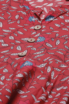 Maroon Straight Kurta image number 1